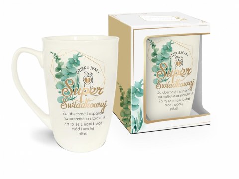 Kubek wysoki z rantem 380ml PODZIĘKOWANIA SUPER ŚWIADKOWEJ Kubek wysoki z rantem 380ml PODZIĘKOWANIA SUPER ŚWIADKOWEJ
