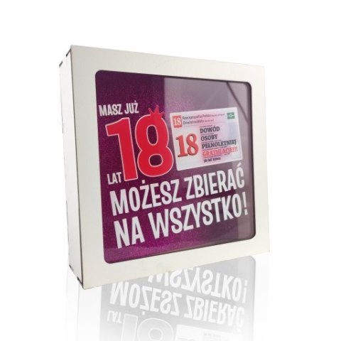 Skarbonka z okienkiem 18-stka Dowód Dziewczyna 3301-DD18 Skarbonka z okienkiem 18-stka Dowód Dziewczyna 3301-DD18
