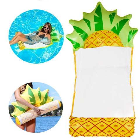 Dmuchany materac hamak wodny siatka, model ananas na basen i plażę SP0760 Dmuchany materac hamak wodny siatka, model ananas na basen i plażę SP0760