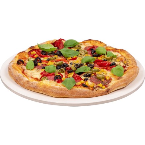 Kamień do pizzy okrągły, wykonany z kordierytu, średnica 33 cm Kamień do pizzy okrągły, wykonany z kordierytu, średnica 33 cm