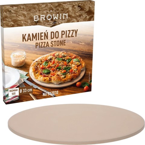Kamień do pizzy okrągły, wykonany z kordierytu, średnica 33 cm Kamień do pizzy okrągły, wykonany z kordierytu, średnica 33 cm