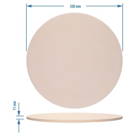 Kamień do pizzy okrągły, wykonany z kordierytu, średnica 33 cm Kamień do pizzy okrągły, wykonany z kordierytu, średnica 33 cm