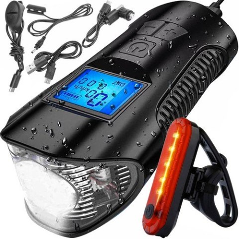 Lampka rowerowa LED z licznikiem 23680 Lampka rowerowa LED z licznikiem 23680