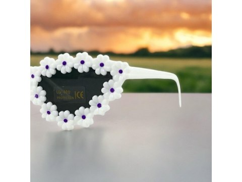 Okulary przeciwsłoneczne dziecięce+filtr UV KWIATUSZKI dg - oku750779 Okulary przeciwsłoneczne dziecięce+filtr UV KWIATUSZKI dg - oku750779