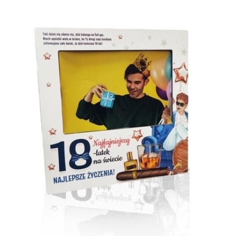 Ramka na zdjęcia kolor 10 x 15 ELEGANT CHŁOPAK na 18-te urodziny 3310-EL18 Ramka na zdjęcia kolor 10 x 15 ELEGANT CHŁOPAK na 18-te urodziny 3310-EL18