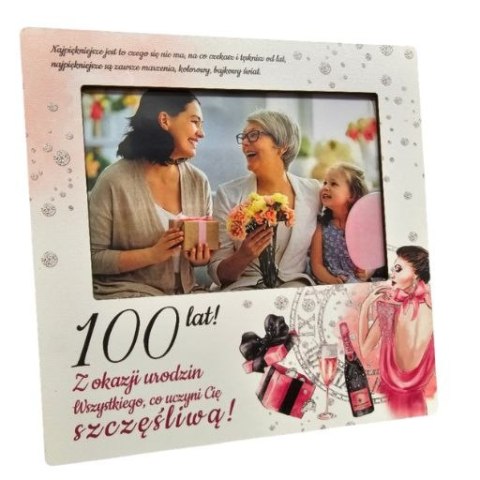 Ramka na zdjęcia kolor 10 x 15 ELEGANT PANI 100 lat urodziny 3310-EPI100 Ramka na zdjęcia kolor 10 x 15 ELEGANT PANI 100 lat urodziny 3310-EPI100