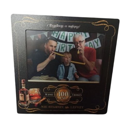 Ramka na zdjęcia kolor 10 X 15 WHISKY 100 lat urodziny 3310-WY100 Ramka na zdjęcia kolor 10 X 15 WHISKY 100 lat urodziny 3310-WY100