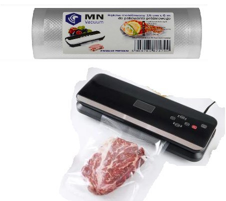 Rękaw moletowany do pakowania próżniowego 15 cm x 6 m Rękaw moletowany do pakowania próżniowego 15 cm x 6 m