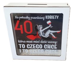 Skarbonka z okienkiem 40-stka kolor SZPILKA 3301-SZ40