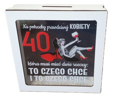Skarbonka z okienkiem 40-stka kolor SZPILKA 3301-SZ40 Skarbonka z okienkiem 40-stka kolor SZPILKA 3301-SZ40