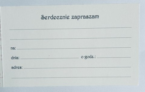 Zaproszenia 10szt ''18-NASTKA'' Zaproszenia 10szt ''18-NASTKA''