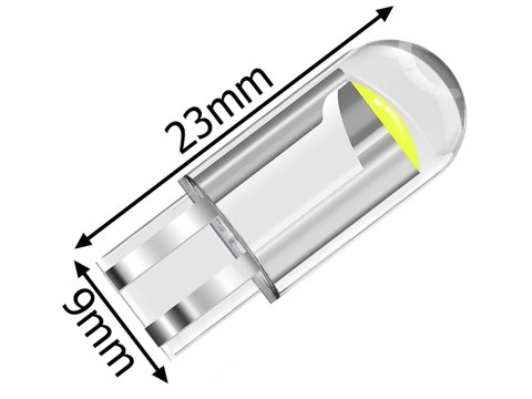 Żarówki samochodowe led w5w t10 biała krystaliczna ledowa 2 szt komplet 10092 Żarówki samochodowe led w5w t10 biała krystaliczna ledowa 2 szt komplet 10092