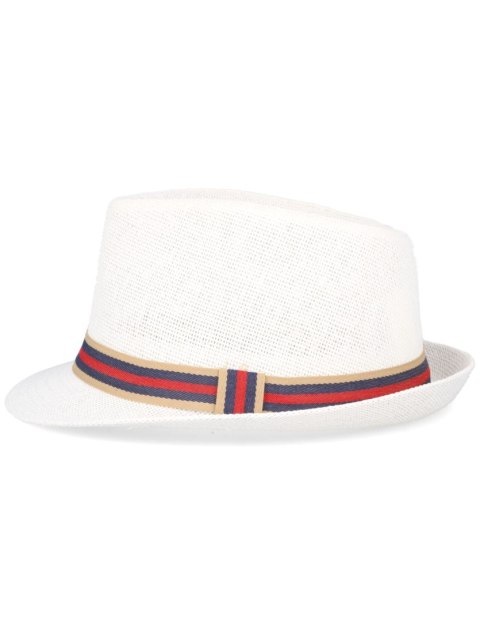 Kapelusz na lato słomkowy trilby kotwice Kapelusz na lato słomkowy trilby kotwice