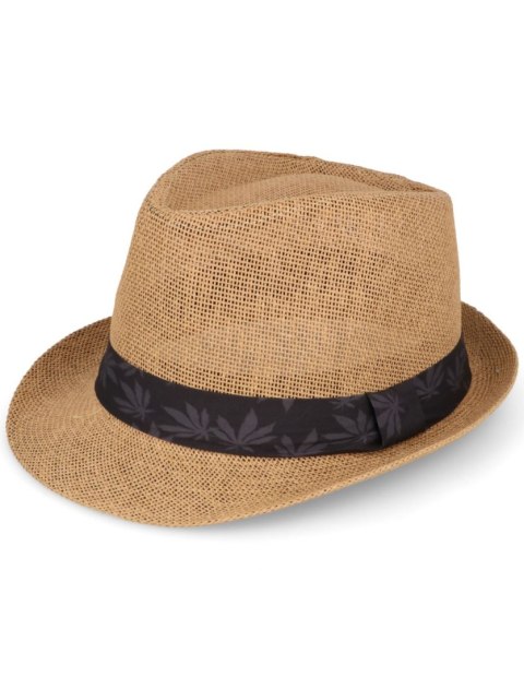 Kapelusz na lato słomkowy trilby kotwice Kapelusz na lato słomkowy trilby kotwice