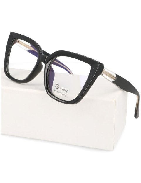 Okulary zerówki oprawki bluelight czarne Okulary zerówki oprawki bluelight czarne