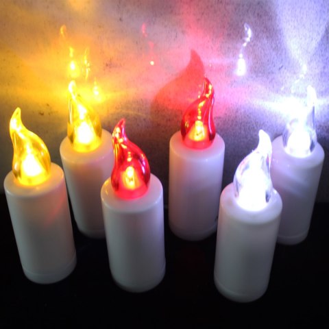 Znicz wkład led + baterie migotający mix kolorów 12szt. MILO GRANDE Znicz wkład led + baterie migotający mix kolorów 12szt. MILO GRANDE