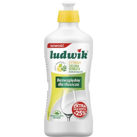Płyn do mycia naczyń Cytrusy i Zielona Herbata 450ml Ludwik Płyn do mycia naczyń Cytrusy i Zielona Herbata 450ml Ludwik