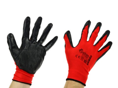 Rękawice ochronne GEKO r.9 /RED Nitryl Rękawice ochronne GEKO r.9 /RED Nitryl