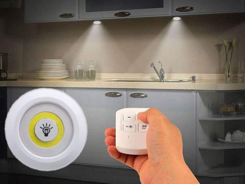 3x lampka cob bezprzewodowa lampa pilot na baterie 15709 3x lampka cob bezprzewodowa lampa pilot na baterie 15709