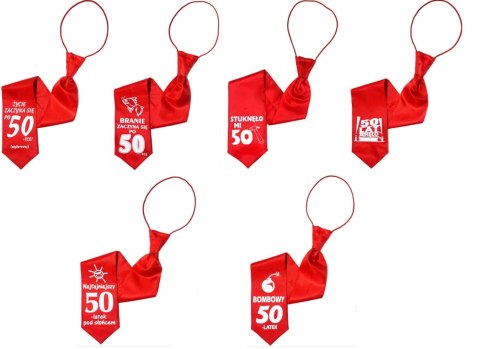 Krawat URODZINY ''50'' Krawat URODZINY ''50''