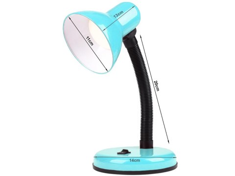 Lampka biurkowa regulowana szkolna na biurko nocna NIEBIESKA Lampka biurkowa regulowana szkolna na biurko nocna NIEBIESKA