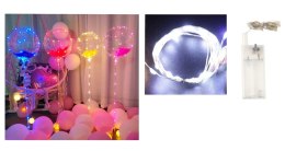 Lampki na druciku 20 LED na baterie 2m 10szt. ZIMNY BIAŁY | XXI-107WC