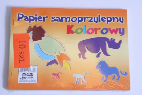 Papier 10szt. kolorowy samoprzylepny A5 Papier 10szt. kolorowy samoprzylepny A5