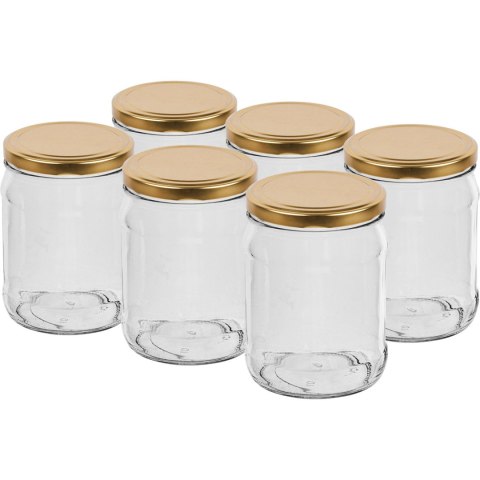 Słoiki 500ml + zakrętki 6szt. | 132502 Słoiki 500ml + zakrętki 6szt. | 132502