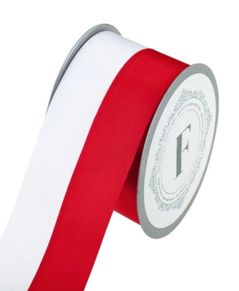 Wstążka tkana flaga biało - czerwona Polska 8 cm x 10 m 225152 Wstążka tkana flaga biało - czerwona Polska 8 cm x 10 m 225152