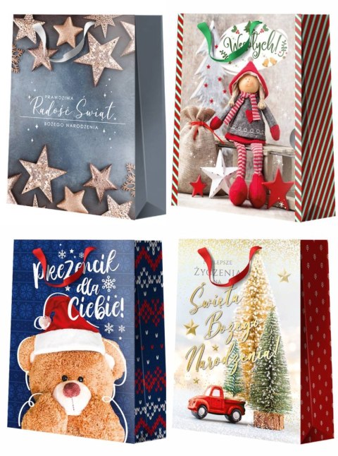 Zestaw toreb Boże Narodzenie 12szt. 13x18cm | TS-095 z466 Zestaw toreb Boże Narodzenie 12szt. 13x18cm | TS-095 z466