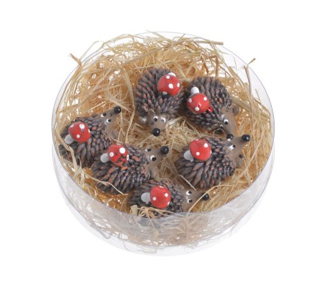 Jeż z muchomorem 3cm, 6szt - RD8B-0901 Jeż z muchomorem 3cm, 6szt - RD8B-0901