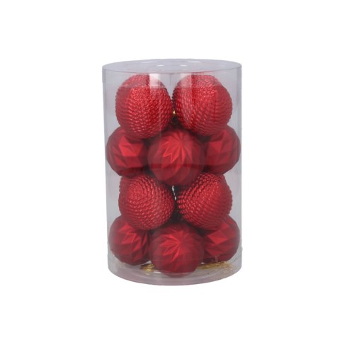 Kpl. 16 bomek 4 cm w tubie CZERWONY / ZŁOTY / SREBRNY mix Kpl. 16 bomek 4 cm w tubie CZERWONY / ZŁOTY / SREBRNY mix