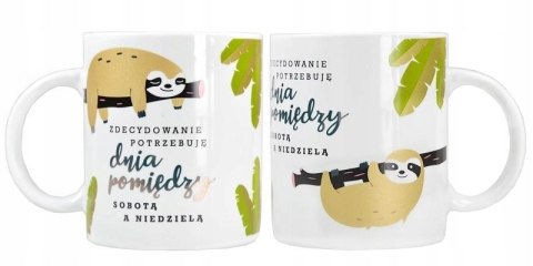 Kubek ceramiczny 300ml. Leniwiec Kubek ceramiczny 300ml. Leniwiec