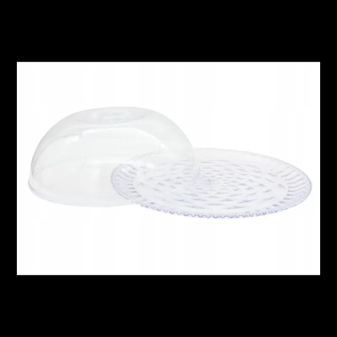 Patera z kloszem 34cm na ciasto ciastka owoce taca osłonka z pokrywą Patera z kloszem 34cm na ciasto ciastka owoce taca osłonka z pokrywą