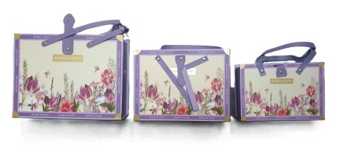 Pudełka prezentowe KWIATY RETRO kpl 3szt. mix kolor SN55157 Pudełka prezentowe KWIATY RETRO kpl 3szt. mix kolor SN55157