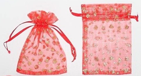 Torebka z materiału 12szt. SERCA 9 x13cm 5744 Tortboż-0033sercacze Torebka z materiału 12szt. SERCA 9 x13cm 5744 Tortboż-0033sercacze