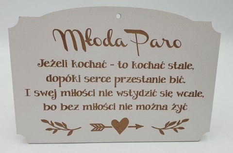 Deska życzenia 19 x 13 cm. / ŚLUB 7015 Deska życzenia 19 x 13 cm. / ŚLUB 7015