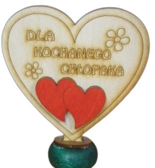Serce stojące dla chłopaka , 12 x 10,5 cm Serce stojące dla chłopaka , 12 x 10,5 cm