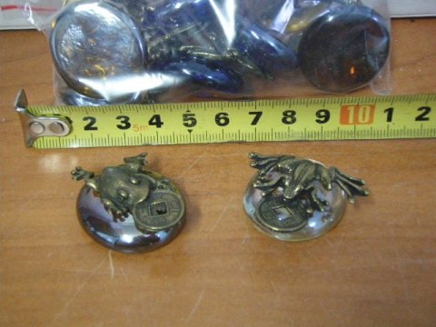 Żaba 10szt. na kamieniu z monetą Żaba 10szt. na kamieniu z monetą