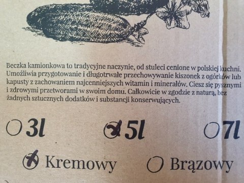 Beczka ceram hermetycznie zamykana 5l. TRADYCYJNA KISZONKA Beczka ceram hermetycznie zamykana 5l. TRADYCYJNA KISZONKA