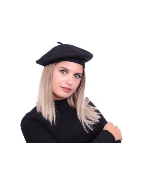 Beret damski w stylu francuskim czarny Beret damski w stylu francuskim czarny