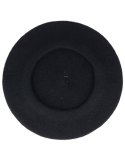 Beret damski w stylu francuskim czarny