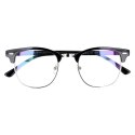 Okulary zerówki clubmaster z antyrefleksem