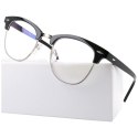 Okulary zerówki clubmaster z antyrefleksem