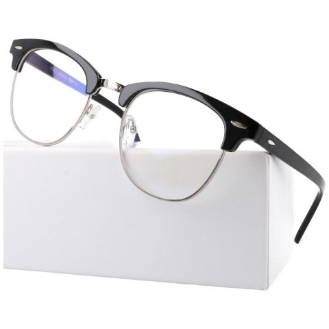 Okulary zerówki clubmaster z antyrefleksem Okulary zerówki clubmaster z antyrefleksem