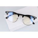 Okulary zerówki clubmaster z antyrefleksem