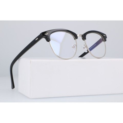 Okulary zerówki clubmaster z antyrefleksem Okulary zerówki clubmaster z antyrefleksem