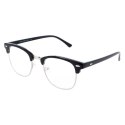 Okulary zerówki clubmaster z antyrefleksem