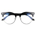 Okulary zerówki damskie czarne retro