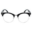 Okulary zerówki damskie czarne retro